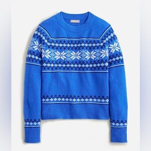 <3 J Crew Fair Isle crewneck sweater in Supersoft yarn